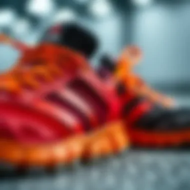 Close-up of quality materials in sports footwear