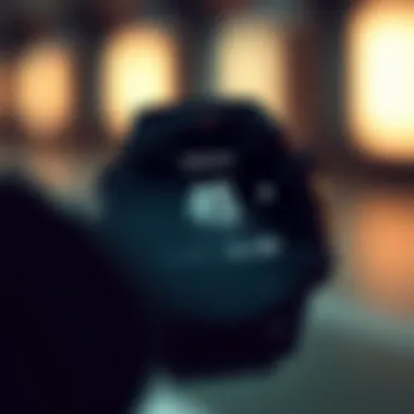 A fitness tracker displaying walking metrics