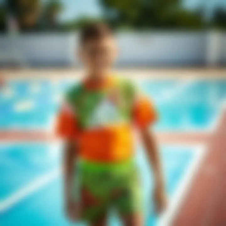 Vibrant Styles of Adidas Swimwear Stylish Adidas swimwear for boys showcasing vibrant colors and patterns