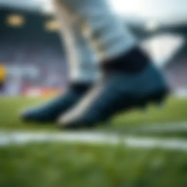 Adidas F10 cleats on a football pitch demonstrating performance