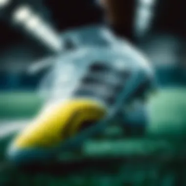 Close-up of Adidas F10 cleats highlighting technological advancements