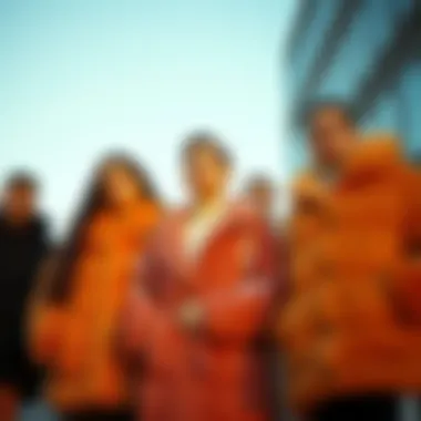 Group of friends wearing Adidas fur coats