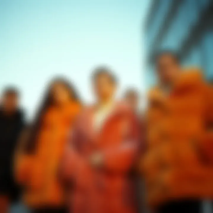 Group of friends wearing Adidas fur coats