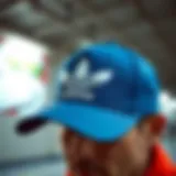 Adidas hat showcasing its unique design