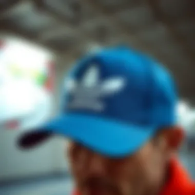 Adidas hat showcasing its unique design