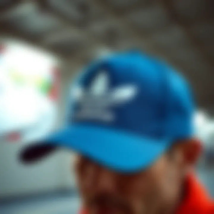 Adidas hat showcasing its unique design