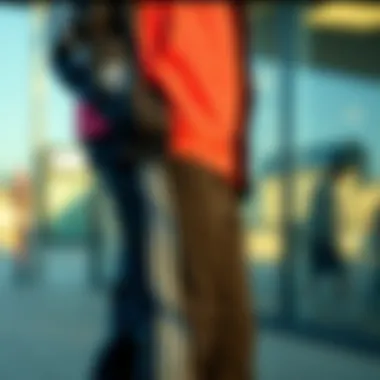 Fashionable outfit combination featuring adidas tracksuit bottoms