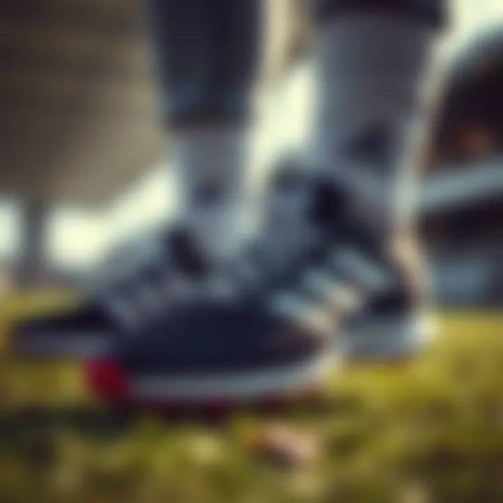 Showcasing the comfort and fit of Adidas soccer footwear