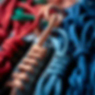 Different styles of Adidas laces arranged neatly