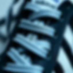 High-quality Adidas original laces showing their unique texture