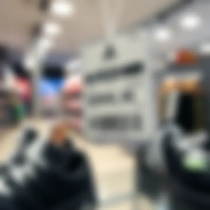 Close-up of Adidas shoe price tag in a retail store