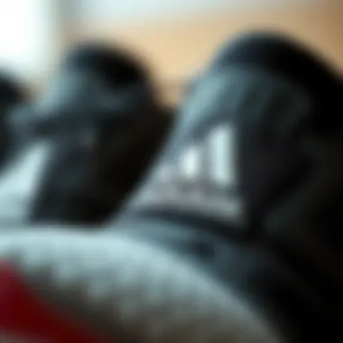 Close-up of Adidas Runfalcon features and materials