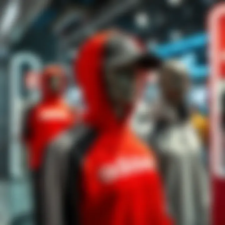 Diverse range of adidas sports apparel displayed on mannequins