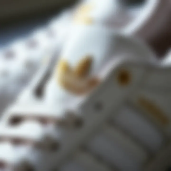 Close-up of Adidas Superstar detailing and craftsmanship