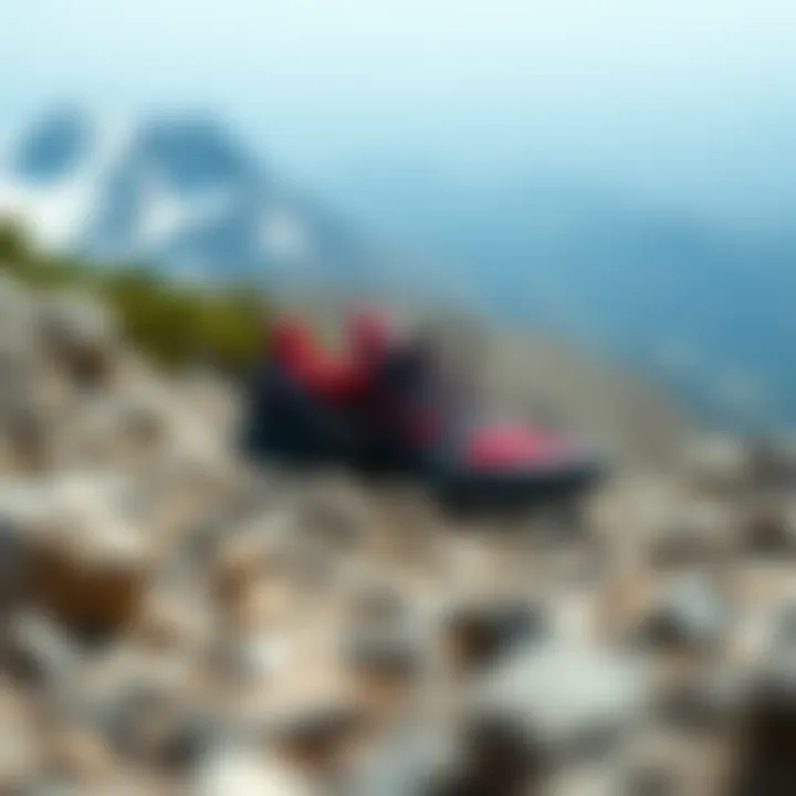 Impressive mountain trail showcasing the durability of the Adidas Terrex AX4 GTX W.