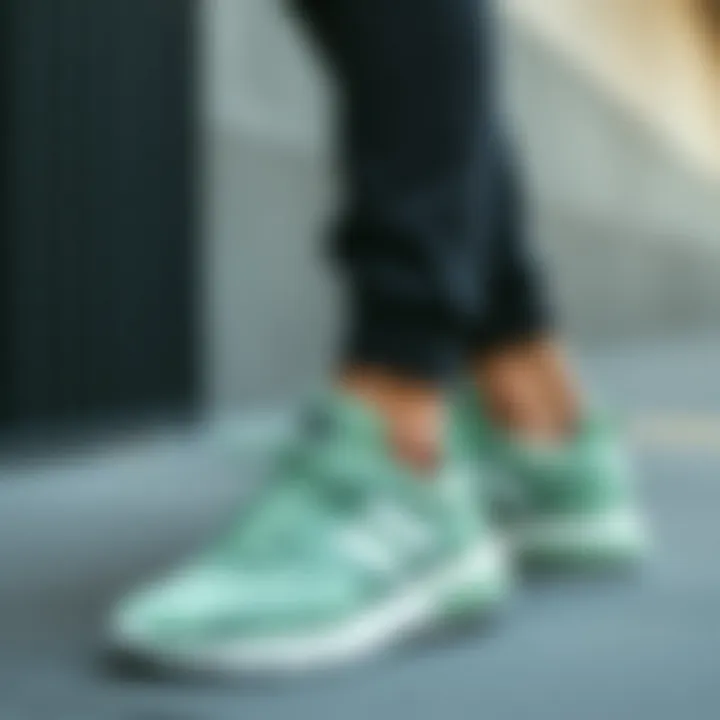 Creative outfit combinations featuring Adidas water green shoes