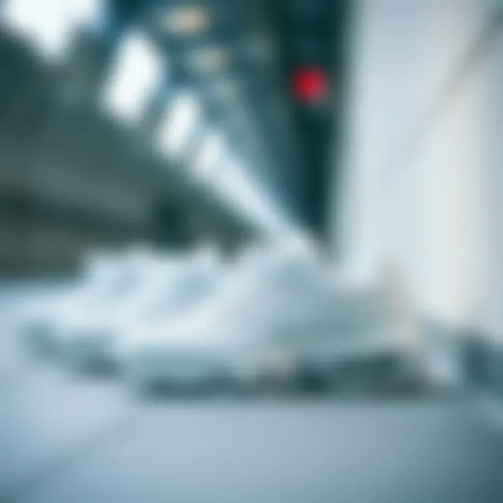 An elegant arrangement of Airmax white sneakers highlighting their stylish appeal