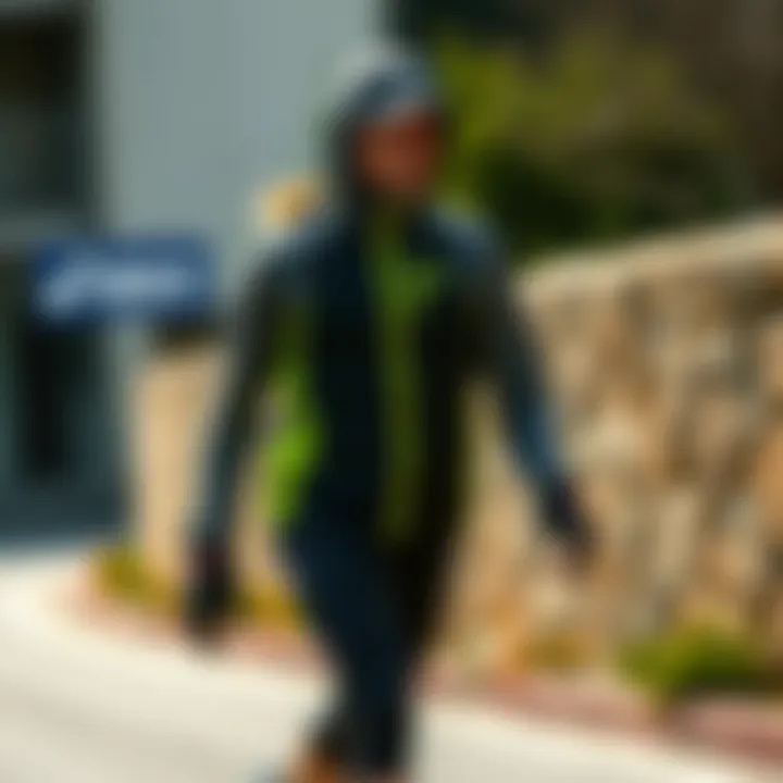 Athlete demonstrating performance with Asics and Gore-Tex apparel