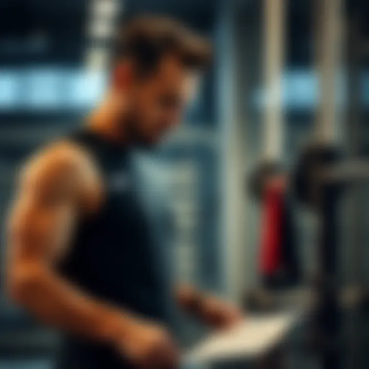 Athlete engaged in performance analysis