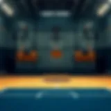 A strategic basketball court layout focusing on position roles