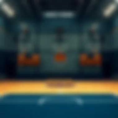 A strategic basketball court layout focusing on position roles