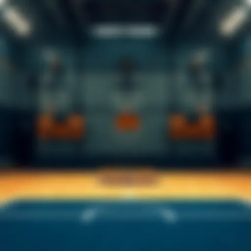 A strategic basketball court layout focusing on position roles