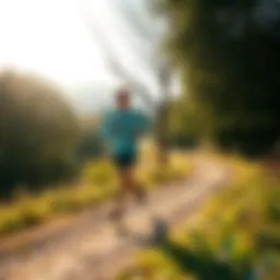 Runner enjoying nature during a sunny day