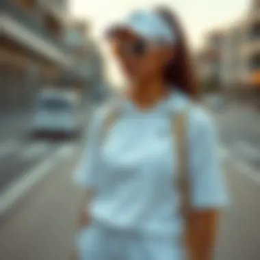 Stylish outfit combinations featuring white Nike products.