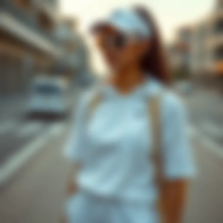 Stylish outfit combinations featuring white Nike products.