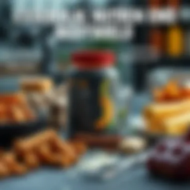 A detailed infographic showcasing essential nutrients for bodybuilding