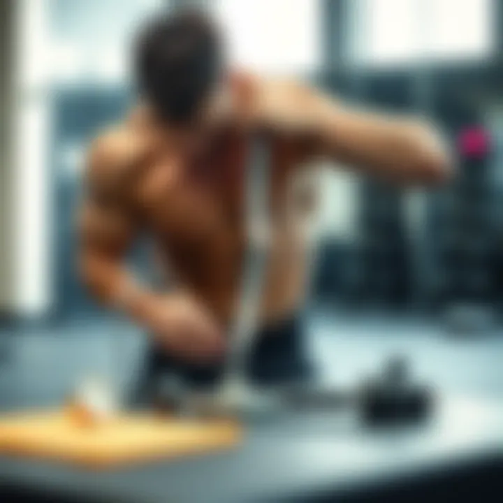 An athlete measuring their body composition and setting goals