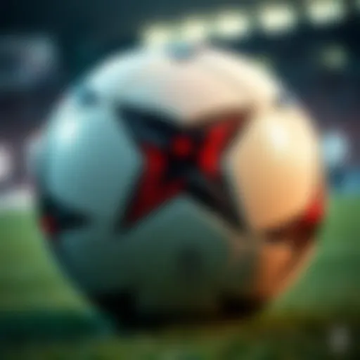 The iconic Champions League ball design showcasing its distinct patterns and colors
