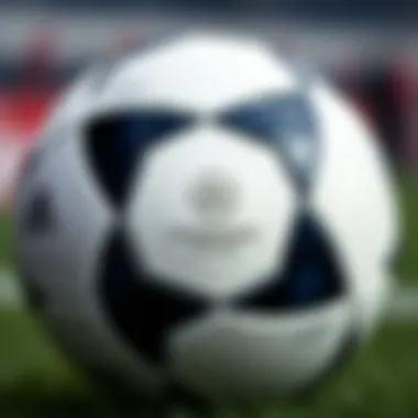 A close-up view of the Champions League ball highlighting its quality and texture