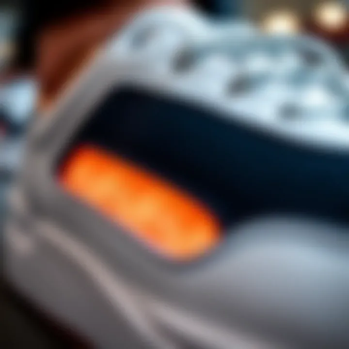 Close-up of the comfortable cushioning technology in the sneaker