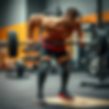 Illustration of muscle groups engaged during deadlift