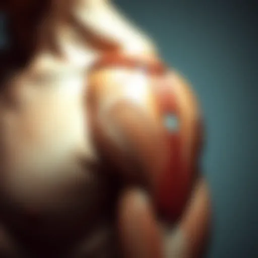 Anatomical diagram illustrating the deltoid muscle structure