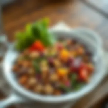 Assorted vegetables and legumes plate