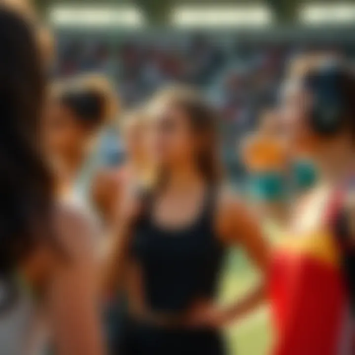 Inspiring Female Athletes Gathering Inspiring gathering of talented sports figures promoting female athletics