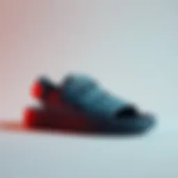 Stylish Adidas sandals displayed on a minimalist background