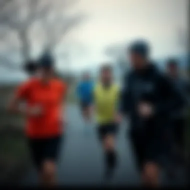 Group of runners sharing an experience