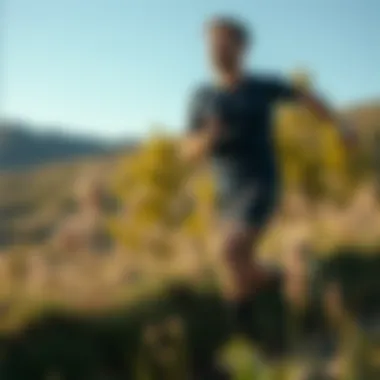 Runner enjoying nature while running
