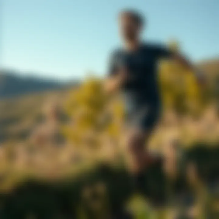 Runner enjoying nature while running