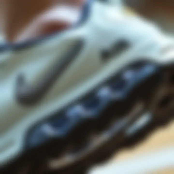 Close-up of Nike Air cushioning technology in action