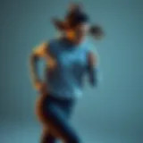 Dynamic movement showcasing athletic wear