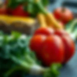 Fresh vegetables promoting fat burning