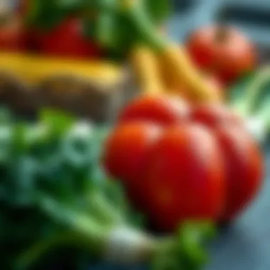 Fresh vegetables promoting fat burning