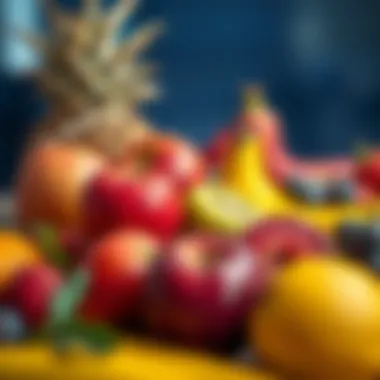 A vibrant display of fresh fruits symbolizing healthy living