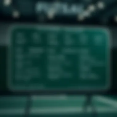 An illustration of futsal rules and regulations outlined on a board.