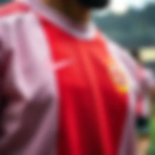Close-up of Galatasaray goalkeeper jersey showcasing intricate design details