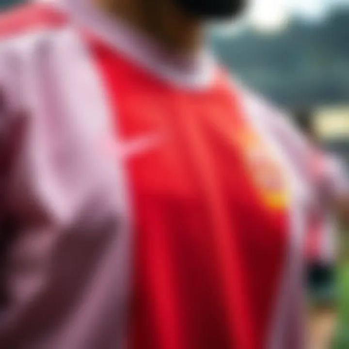 Close-up of Galatasaray goalkeeper jersey showcasing intricate design details
